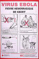 Ebola HF prevention poster, Kikwit, Zaire outbreak 
