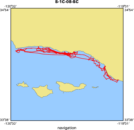 S-1C-08-SC map of where navigation equipment operated