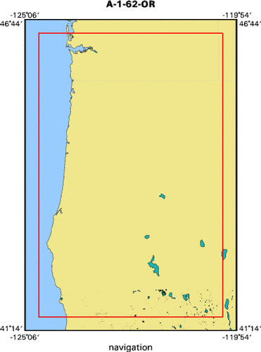 A-1-62-OR map of where navigation equipment operated