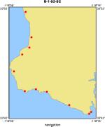 B-1-92-SC location map of where navigation equipment operated