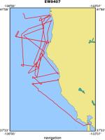 EW9407 location map of where navigation equipment operated