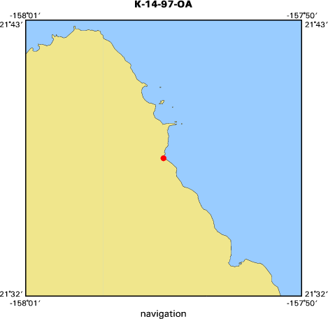 K-14-97-OA map of where navigation equipment operated