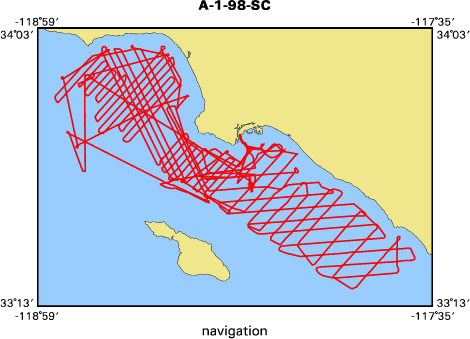 A-1-98-SC map of where navigation equipment operated