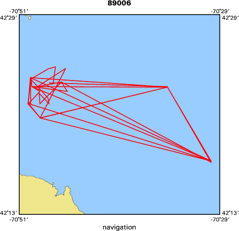 89006 map of where navigation equipment operated