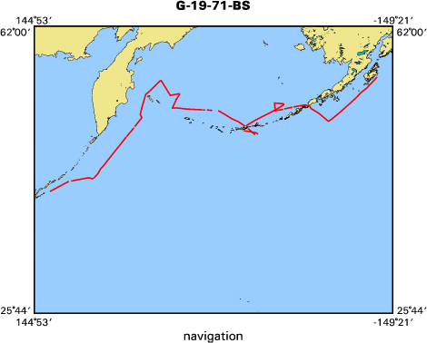 G-19-71-BS map of where navigation equipment operated