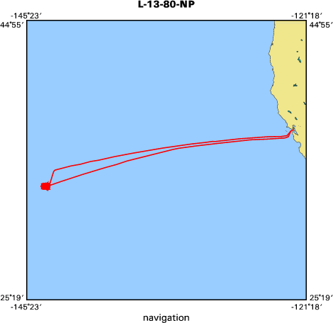 L-13-80-NP map of where navigation equipment operated