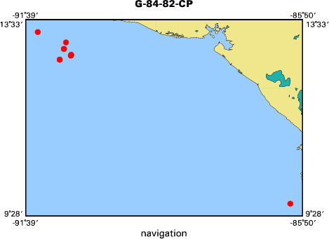 G-84-82-CP map of where navigation equipment operated