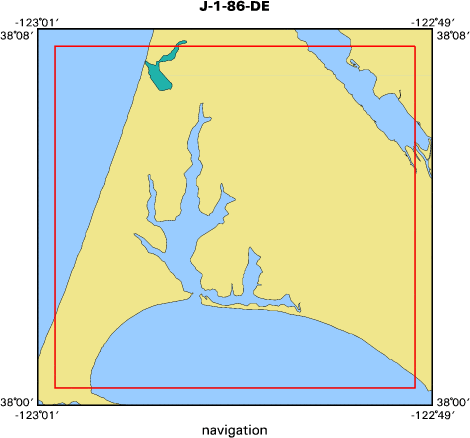 J-1-86-DE map of where navigation equipment operated