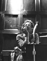 Hannah Arendt at the University of Chicago, ca. 1965. 