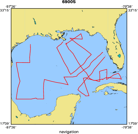 69005 map of where navigation equipment operated