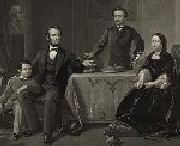 Lincoln and his family painting