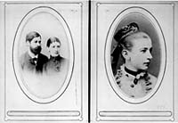 Engagement album photographs of Martha Bernays in 1880 and of Freud and Martha in 1886
