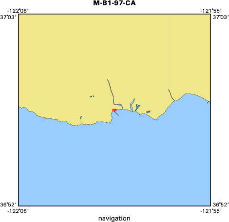 M-B1-97-CA map of where navigation equipment operated