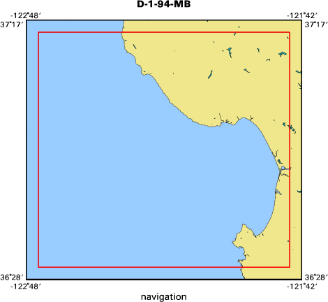 D-1-94-MB map of where navigation equipment operated