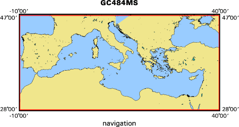 GC484MS map of where navigation equipment operated