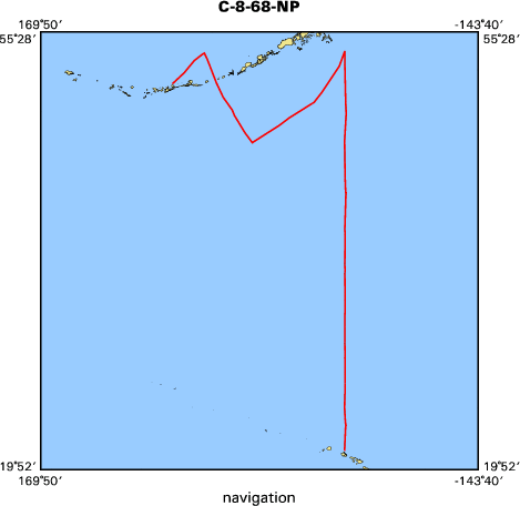 C-8-68-NP map of where navigation equipment operated