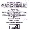 Thumbnail Image of Brahe's "Astronomiae instauratae progymnasmata"