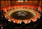 President George W. Bush, left center, joins fellow leaders during the APEC Leaders Retreat Saturday, Sept. 8, 2007, in Sydney, Australia. White House photo by Eric Draper