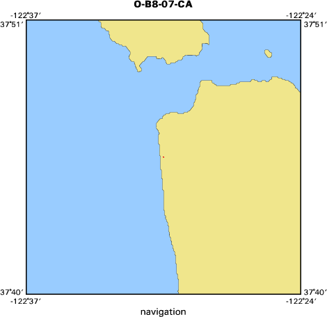 O-B8-07-CA map of where navigation equipment operated