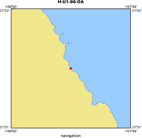 H-U1-96-OA map of where navigation equipment operated