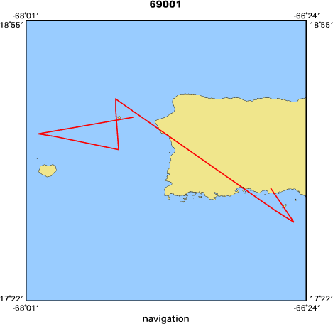 69001 map of where navigation equipment operated