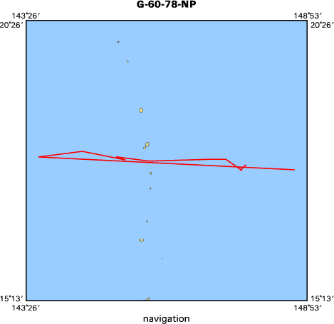 G-60-78-NP map of where navigation equipment operated