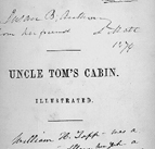 [Inscribed copy of Uncle Tom's Cabin]