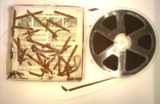 Delaminated audio tape