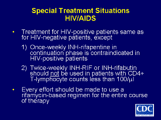 Slide 52: Special Treatment Situations - HIV/AIDS . Click here for larger image