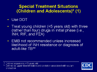 Slide 53: Special Treatment Situations (Children and Adolescents)(1). Click here for larger image