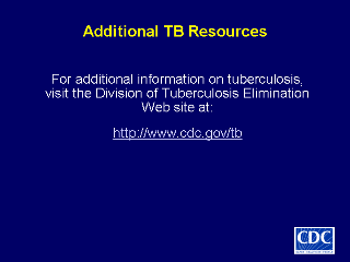 Slide 65: Additional TB Resources. Click here for larger image