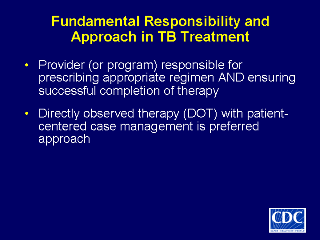 Slide 7: Fundamental Responsibility and Approach in TB Treatment. Click here for larger image