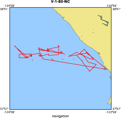 V-1-80-NC map of where navigation equipment operated