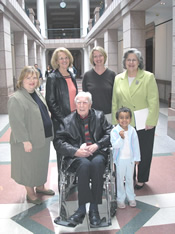  Dr. Herbert Westphal, family members, and
staff of the Texas State LIbrary.