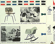 Brochure Designed to Promote Plywood, Fiberglass, and Wire Chairs