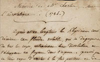 J. A. C. Charles. "Memoire de M. Charles sur L'aerostatique," ca. 1784