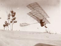 Photographs of Chanute glider being flown 
