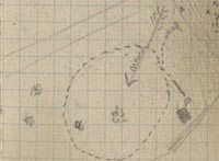 Wilbur's diary showing first circular flight