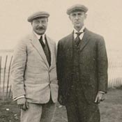 L'Aviation en 1908. Mr. O. Berg with Mr. Wilbur Wright. 