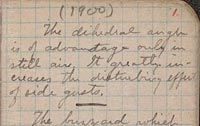 Wilbur Wright notebook, September-October 1900