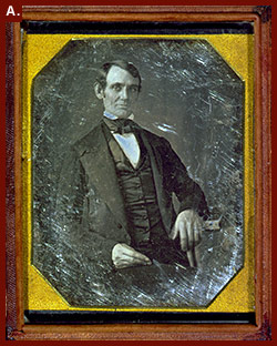 Nicholas H. Shepherd, photographer. [Abraham Lincoln, three-quarter length portrait, seated, facing front], [1846 or 1847]