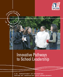 Image of the cover for the publication 'Innovative Pathways to School Leadership.'