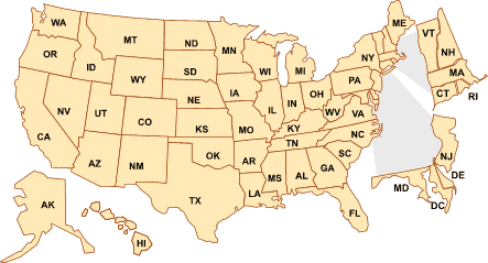Map of the United States. Click on a state for more info on chronic disease in that state.