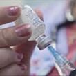 Vial containing flu vaccine