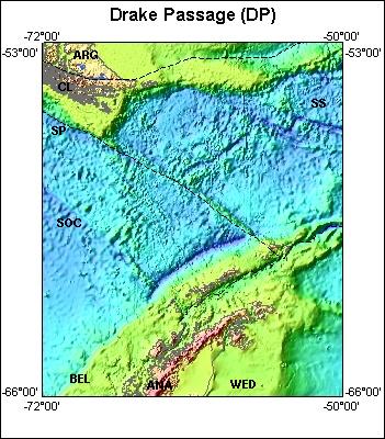 Map of Atlas area: dp, regions