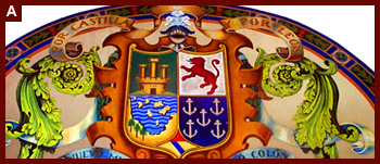 Columbus Coat of Arms mural, south wall