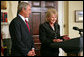 President George W. Bush's nominee for Secretary of Transportation Mary Peters addresses the media during the announcement in the Roosevelt Room Tuesday, Sept. 5, 2006. White House photo by Shealah Craighead