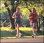 photo of two men jogging