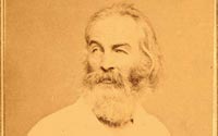 Carte-de-visite portrait of Whitman, 1864
