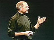 Steve Jobs, presidente de la compañía de computadoras Apple.